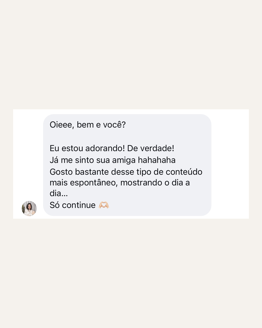Já me sinto sua amiga. Só continue.
