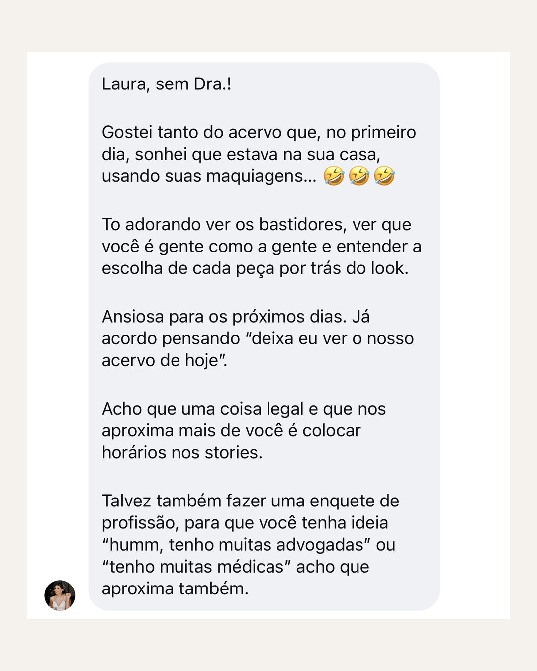 Mensagem de assinante do Acervo